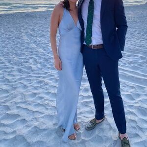 Bec and Bridge moon dance v maxi dress in dusty blue